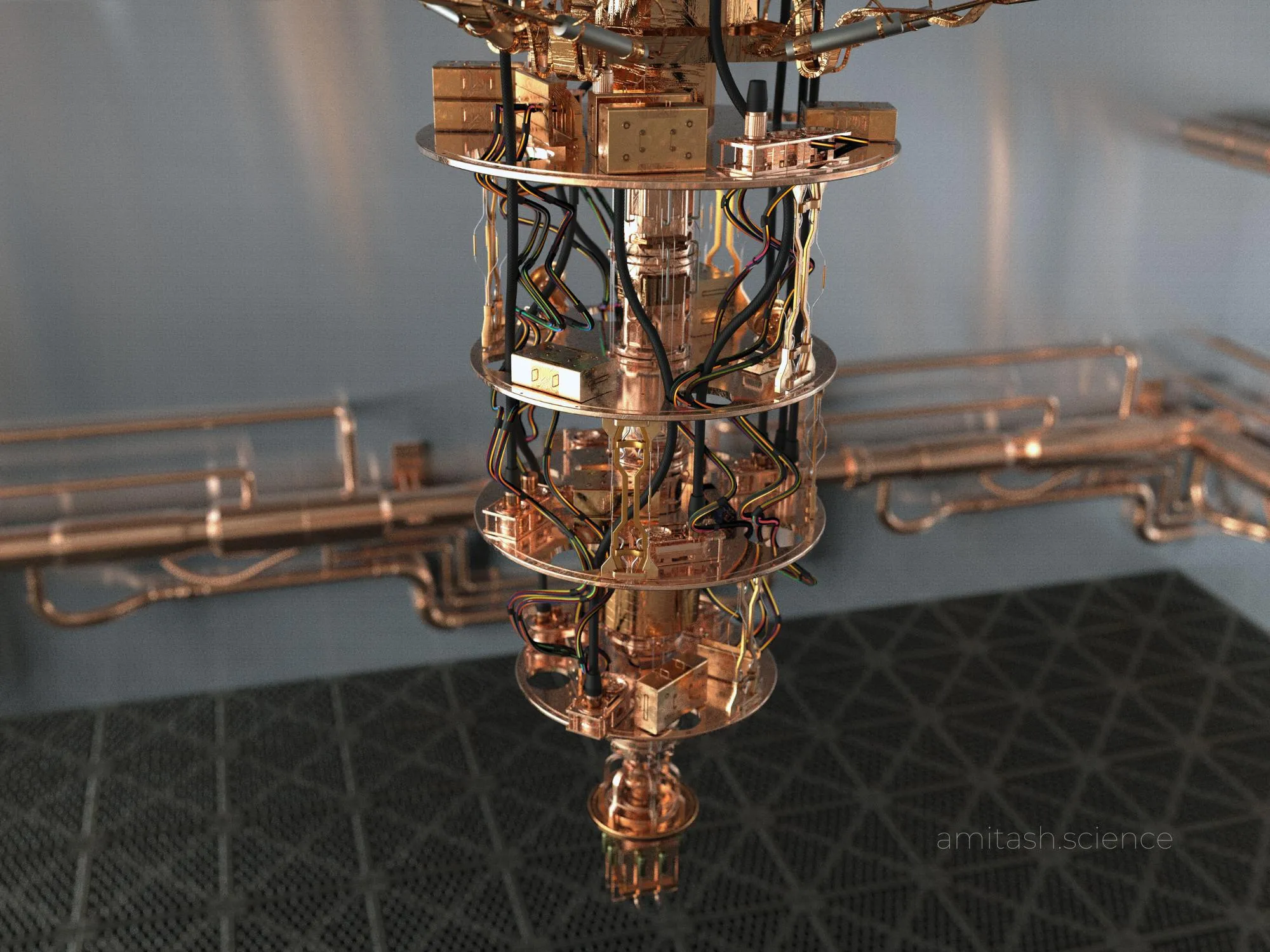 Prototype of a super quantum computer shown for representational purposes.